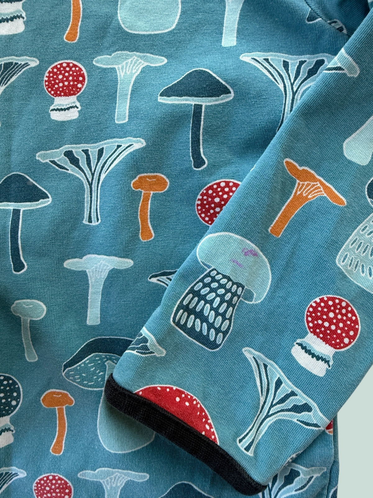 Organic cotton mushroom long sleeve top 3-4Y | Villervalla