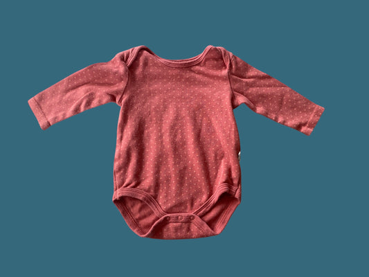 Organic cotton onesie 3-6m | Rabbit + Bear