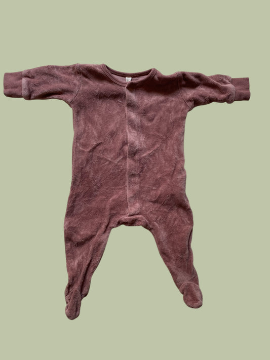 Terry organic cotton snap sleeper newborn  | Quincy Mae