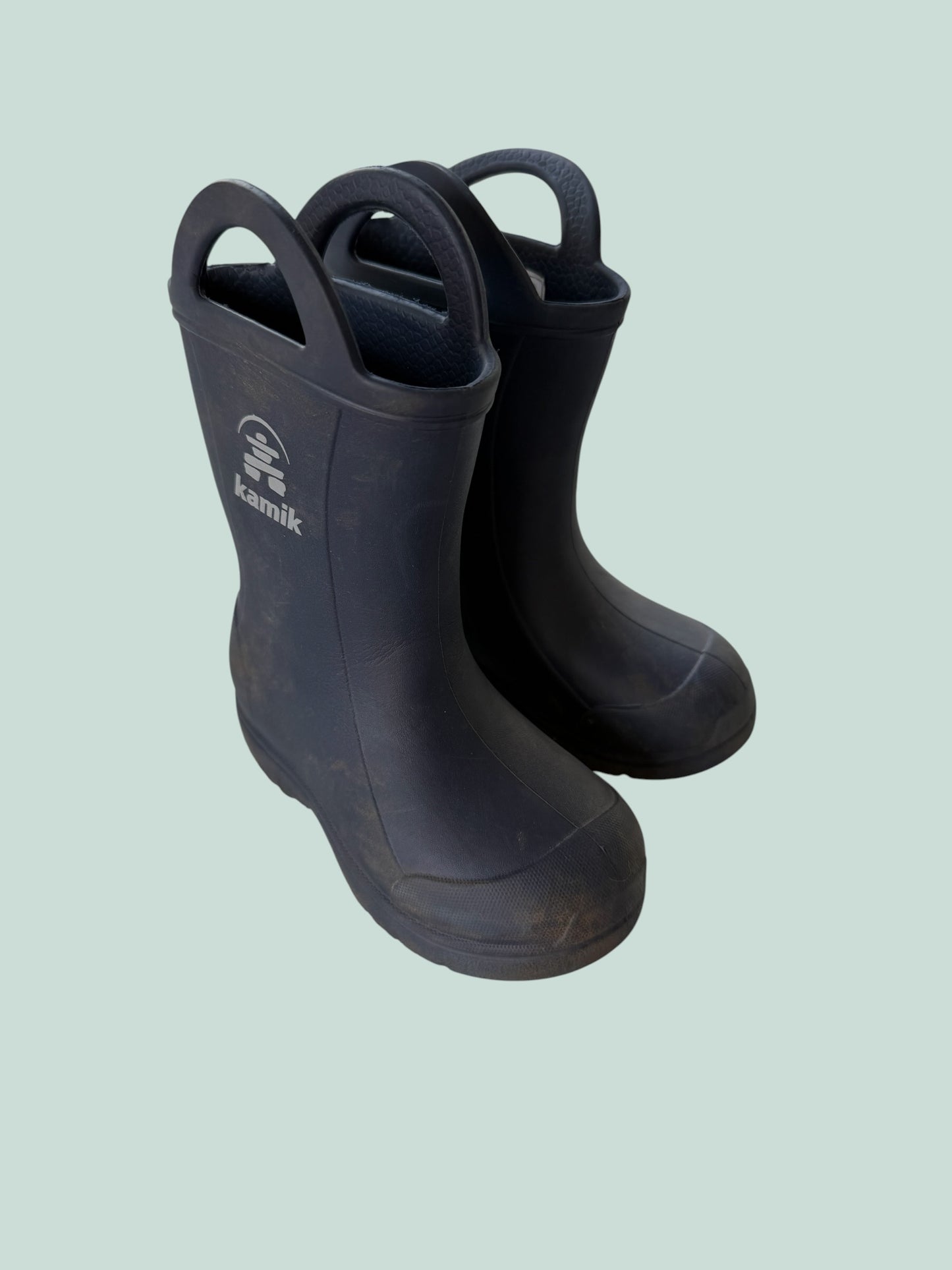 Navy rain boots 8US Little Kids | Kamik