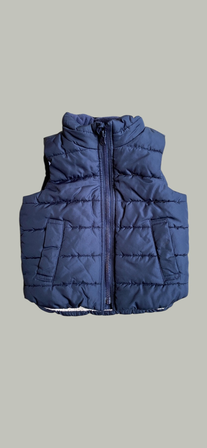 Navy Sherpa lined vest 3Y | Gap