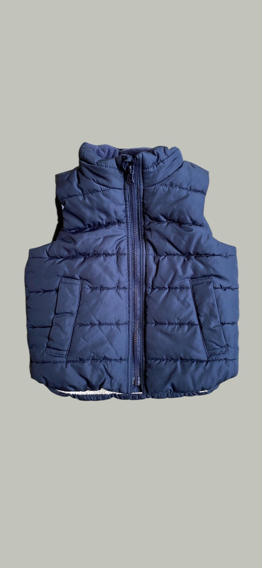 Navy Sherpa lined vest 3Y | Gap