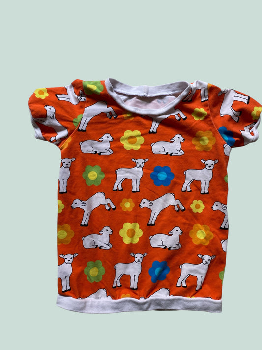 Orange lamb t-shirt 3-4Y | Oh Baby