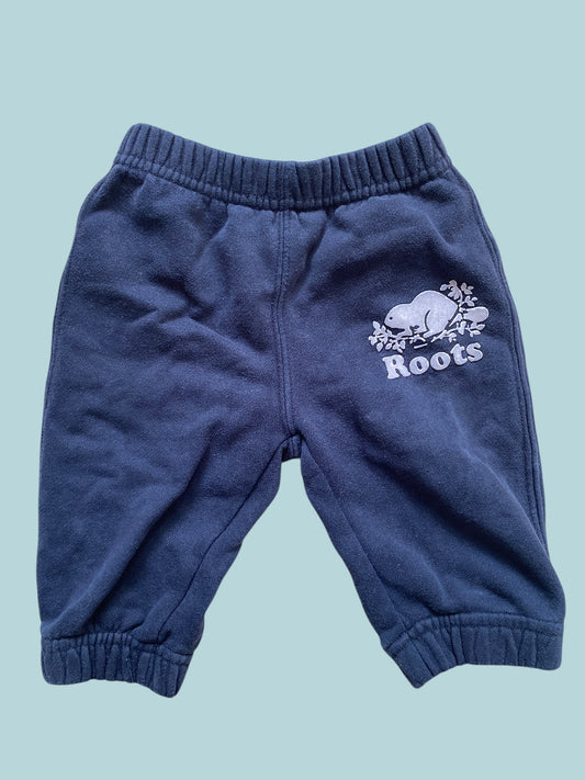 Cotton blend navy joggers 3-6m | Roots