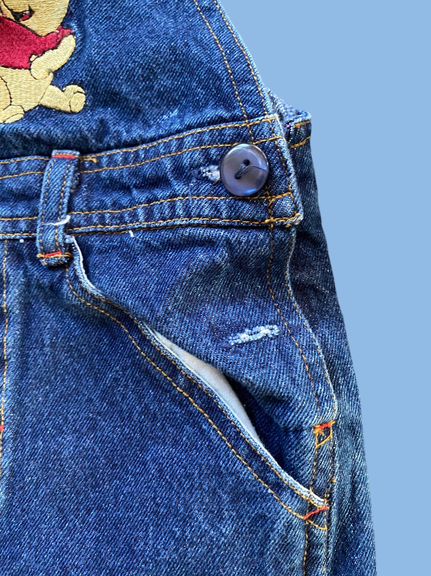 Winnie the Pooh cotton denim overalls 12m | Disney