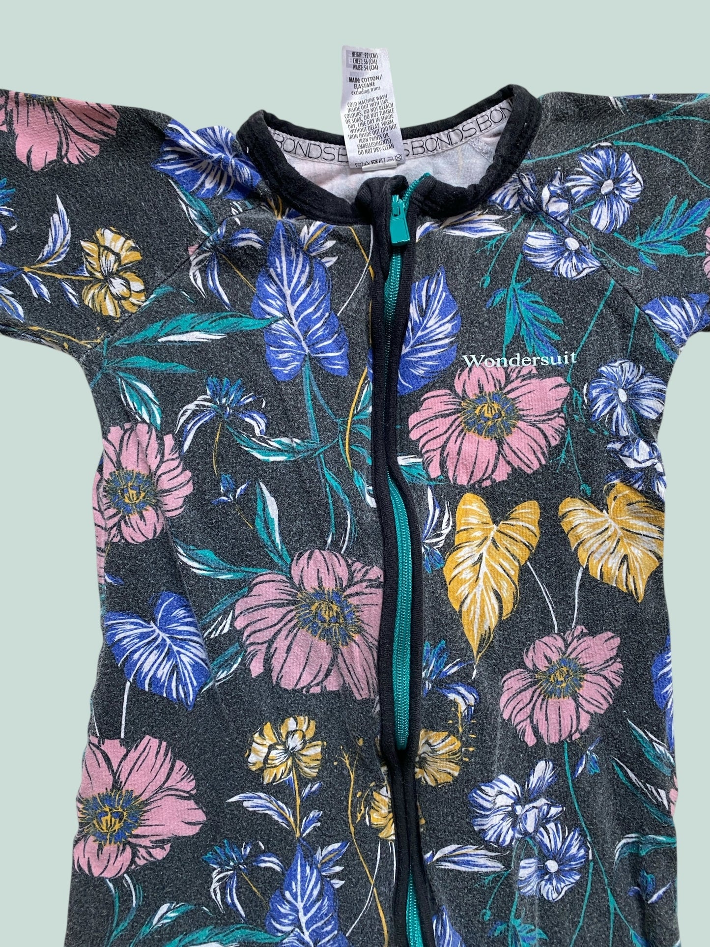 Cotton flower two-way zipper sleeper 18m | Bonds