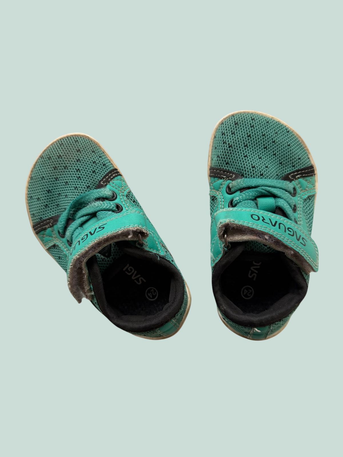 Blue velcro barefoot sneakers 7.5US Little Kids (24 EU) | Saguaro
