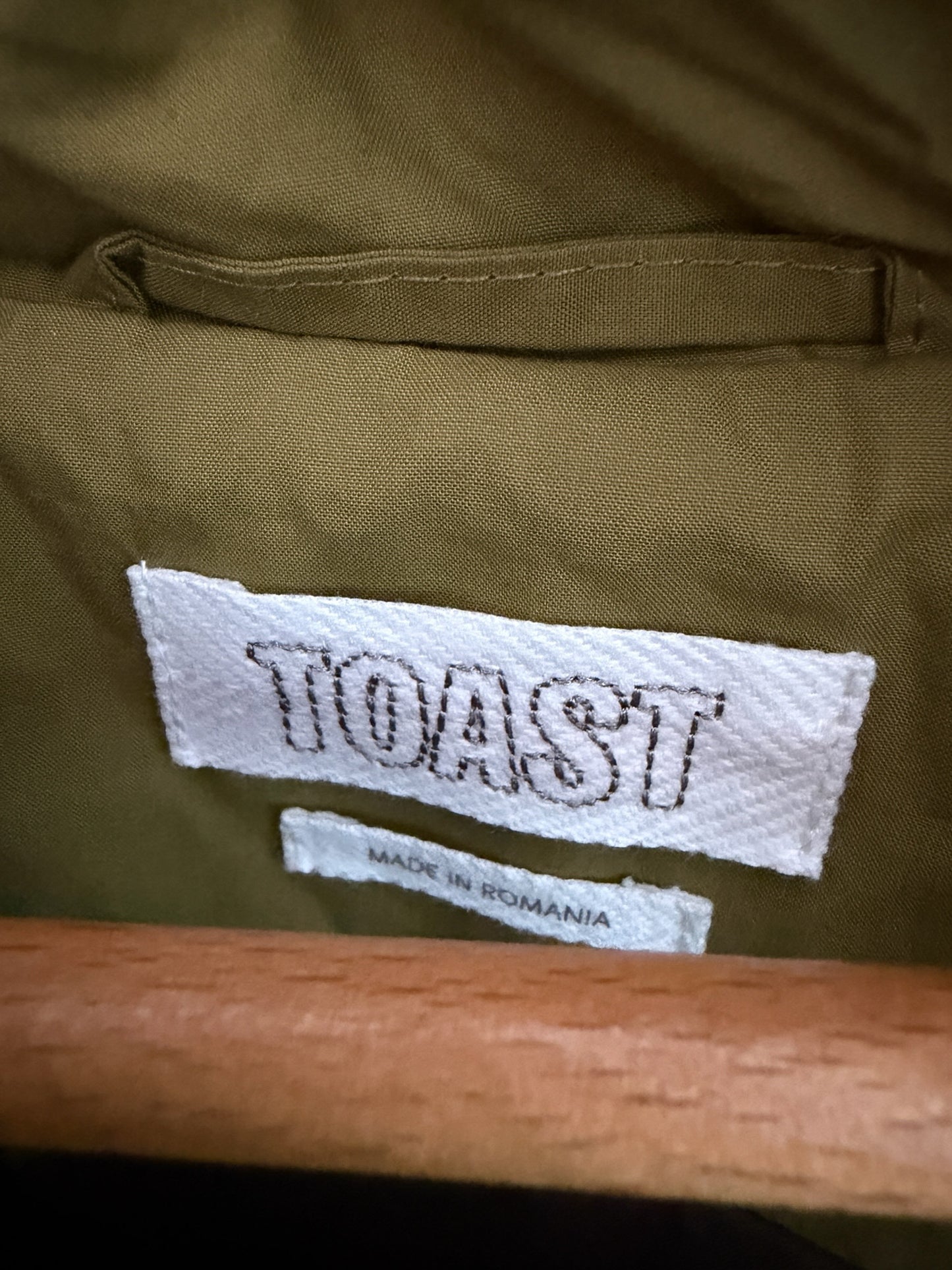 Hooded cotton parka in Seaweed women's large/xl | Toast