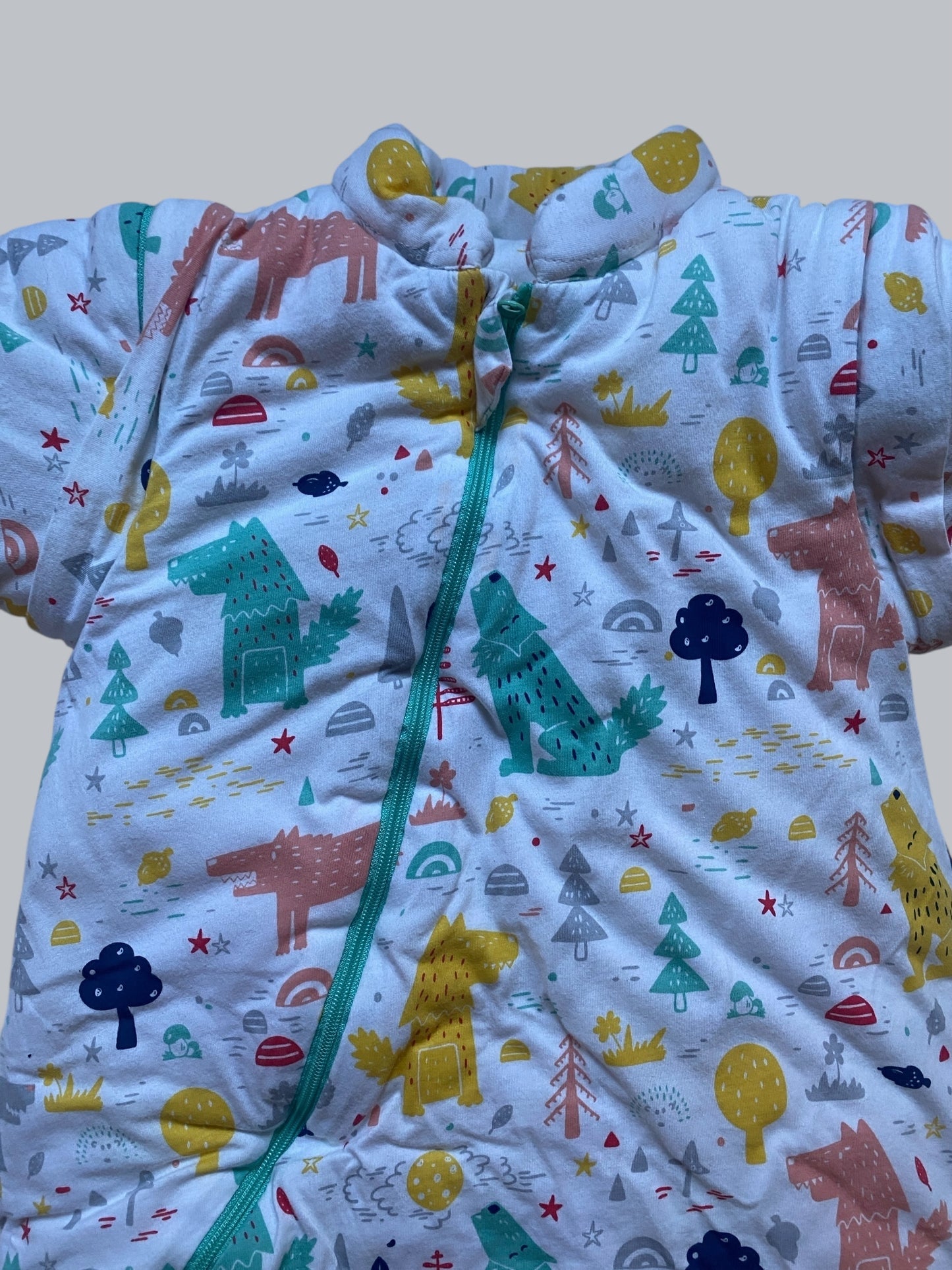 Cotton winter sleepsack with removable sleeves 2.5tog 0-6m | Mosebears