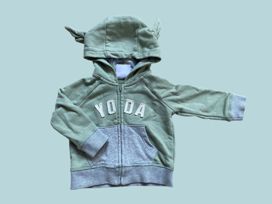 Yoda hoodie 6-12m (generous) | Gap x Star Wars