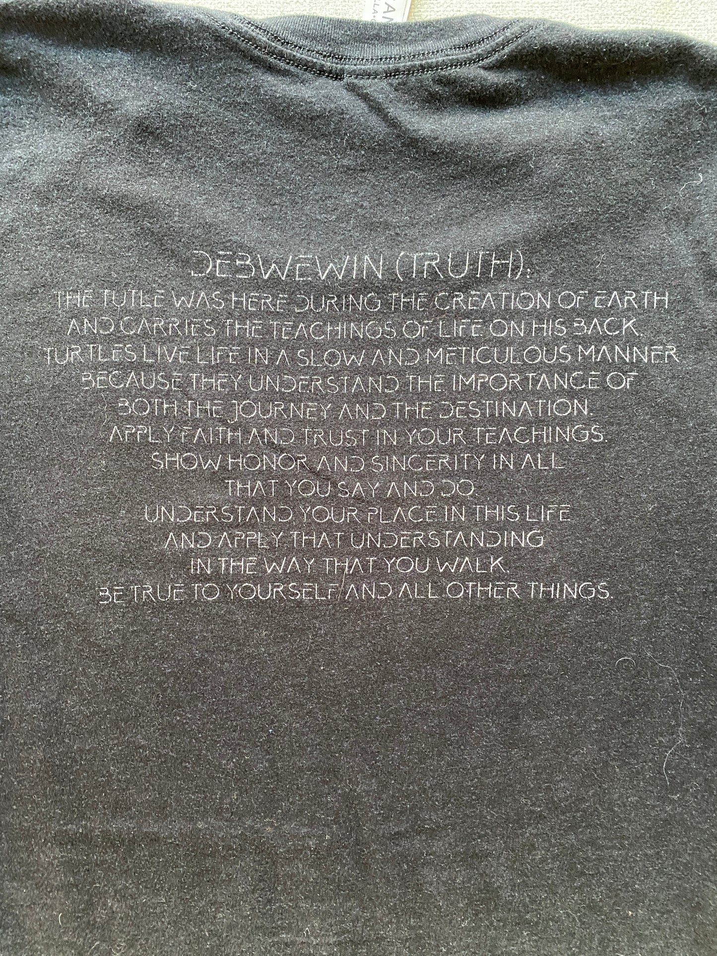 MSHIKENH/TURTLE - Grandfather Teachings t-shirt adult small | Nish Tees