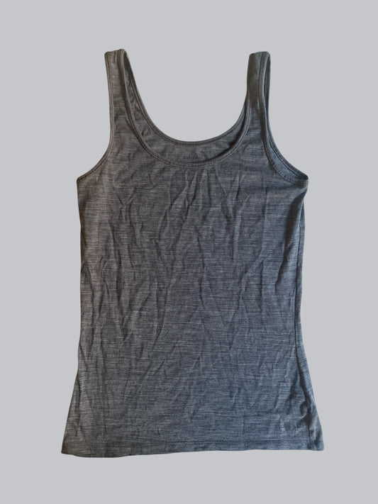 Wool blend dark grey tank top women's medium | Icebreaker