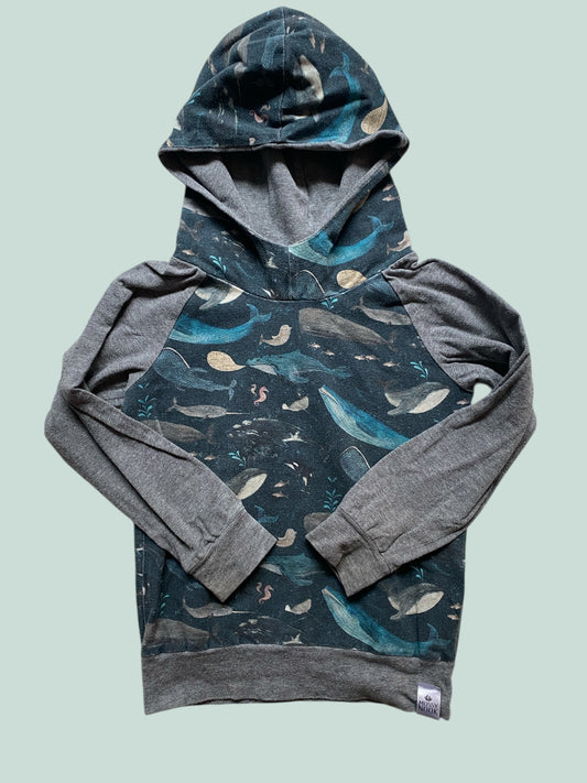 Cotton whale hoodie 3Y | Mossy Nook