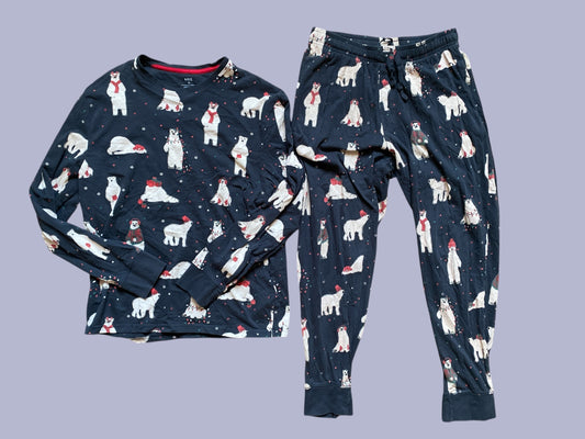 Cotton holiday pj set women's small | Marks and Spencer