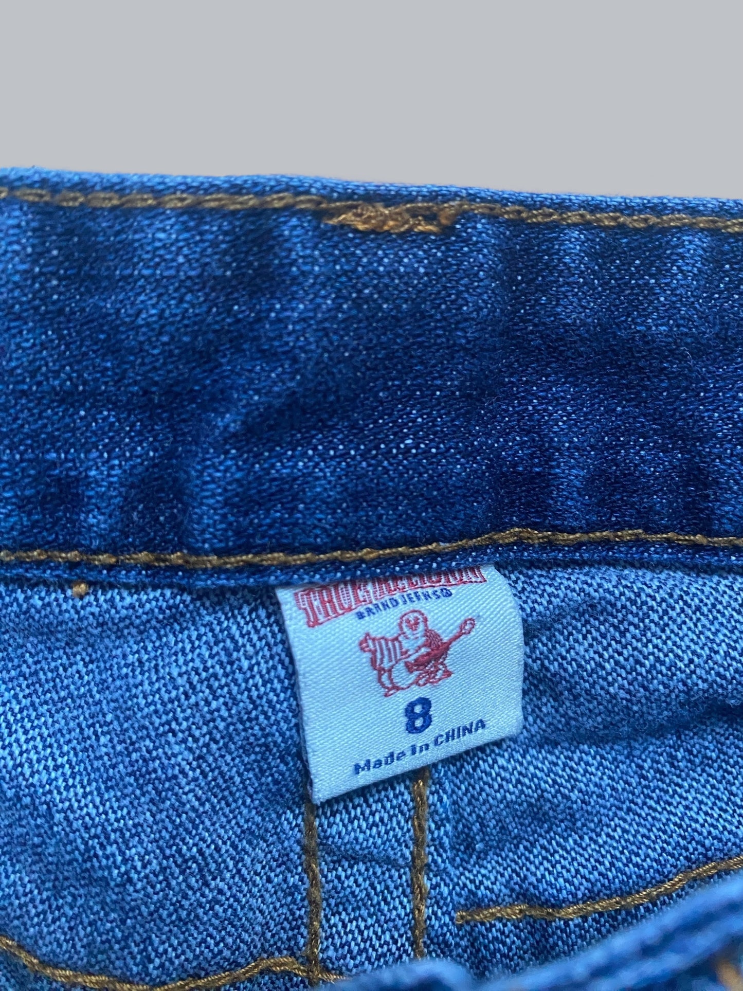 Cotton denim straight leg jeans 8Y | True Religion
