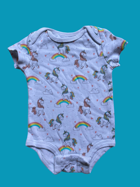 Cotton unicorn onesie 3m | Rococo