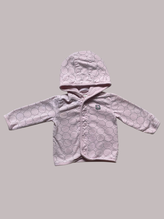 Pink cotton snap sweater 6m | Emma & Jack