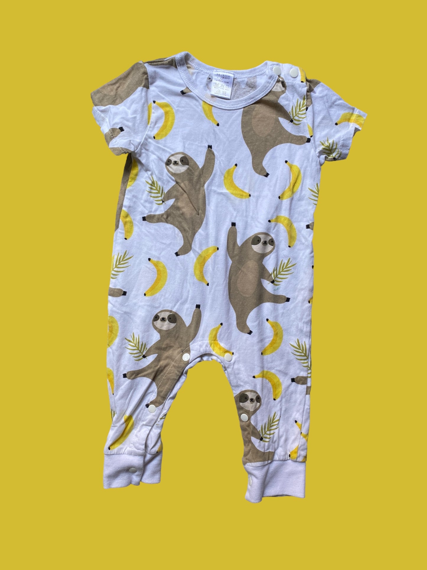 Cotton sloth banana sleeper 9-12m