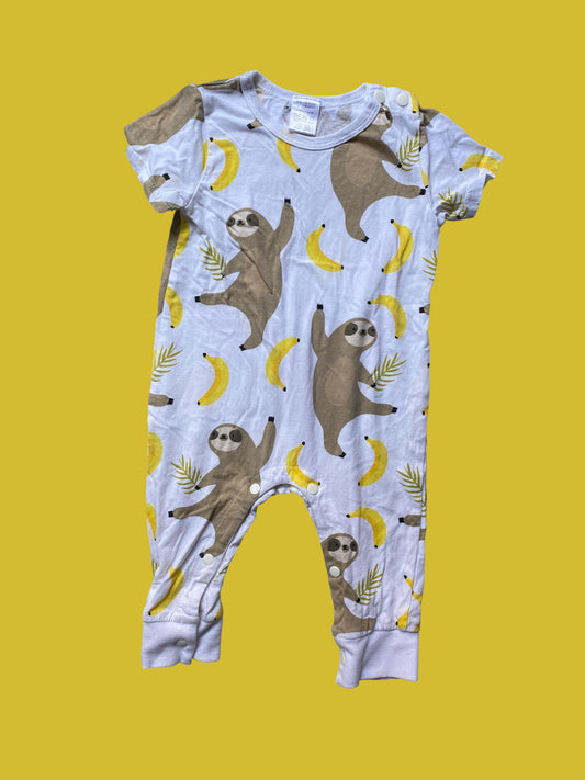 Cotton sloth banana sleeper 9-12m