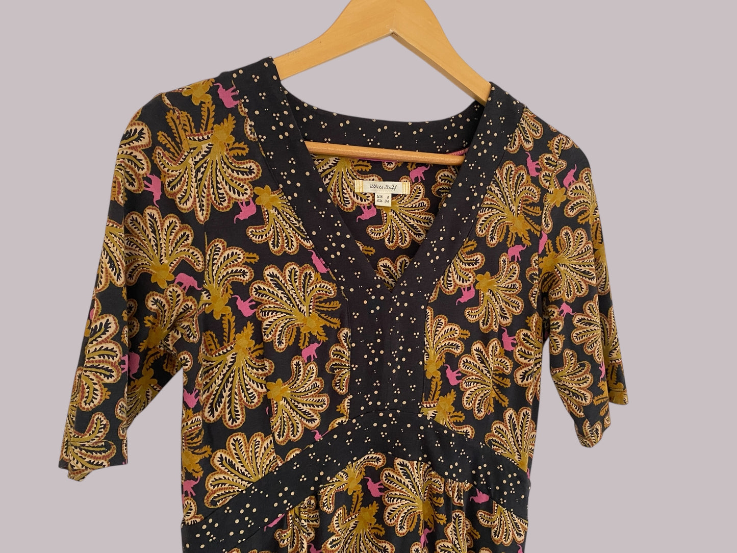 Viscose/cotton blend dress women’s small/medium (38 EU) | White Stuff