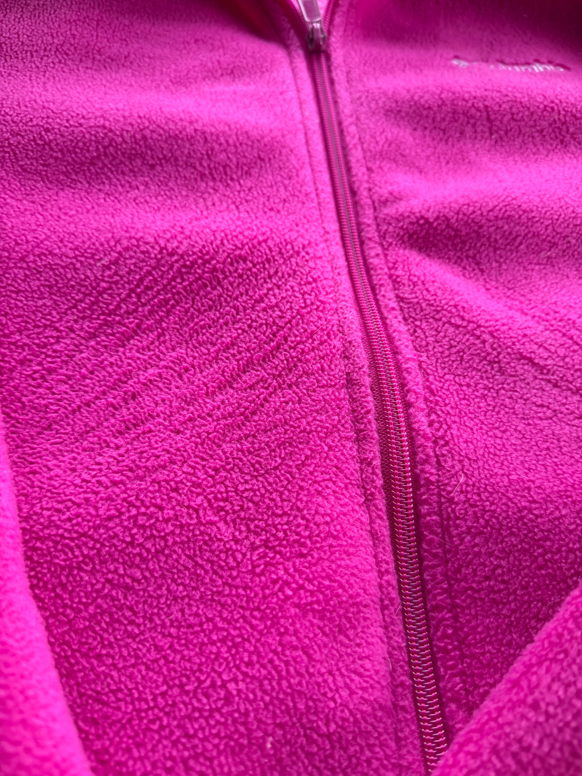 Bright pink fleece zip sweater women's 2XL | Columbia