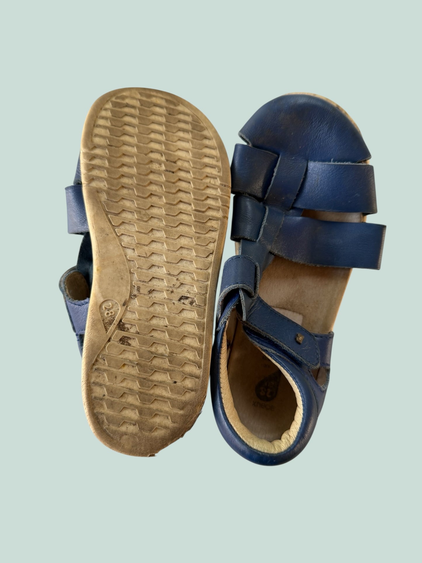 Navy blue velcro sandals 10.5 US Little Kids (28) |Bobux