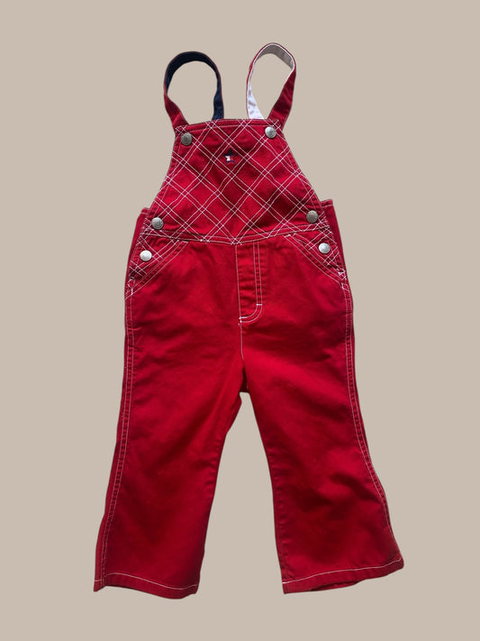 Red cotton overalls 2Y | Tommy Hilfinger