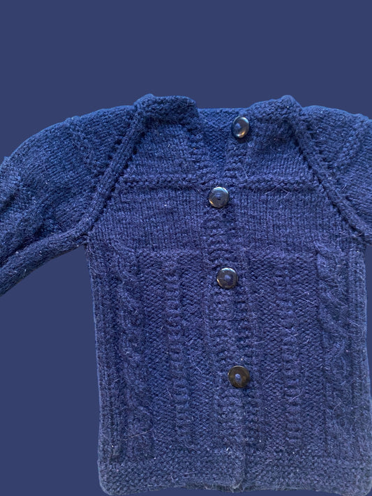 Hand knit cardigan ~1-2Y