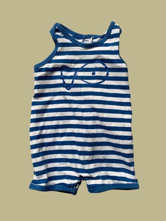 Cotton shorty romper 6-12m | Sucre d’Orge