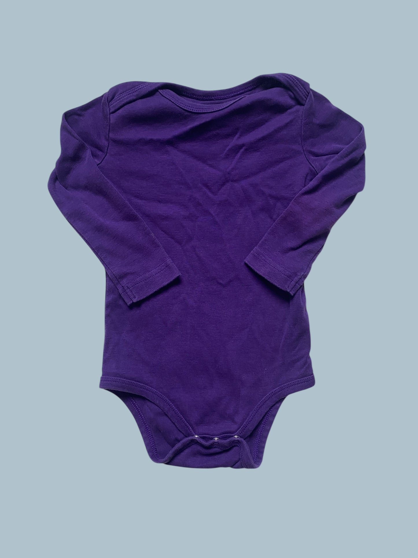 Organic cotton long sleeve onesie 12-18m | Primary - multiple colours