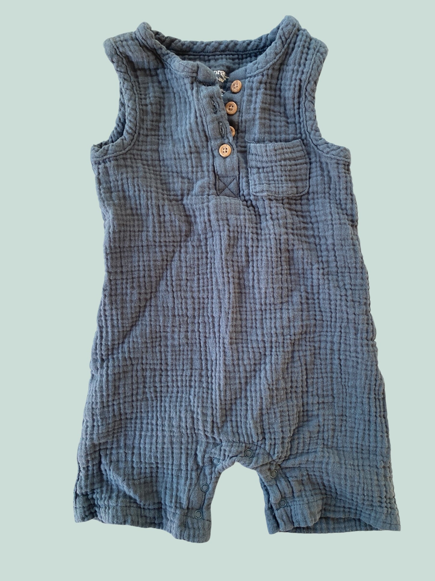 Cotton muslin romper 18-24m | George