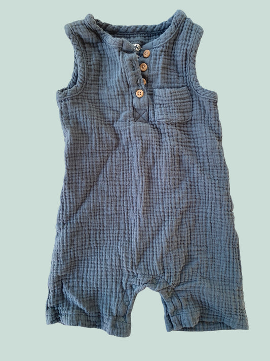 Cotton muslin romper 18-24m | George