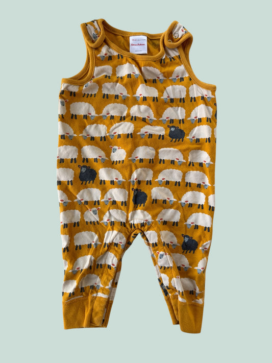 Cotton sheep romper 6-12m | Hanna Andersson