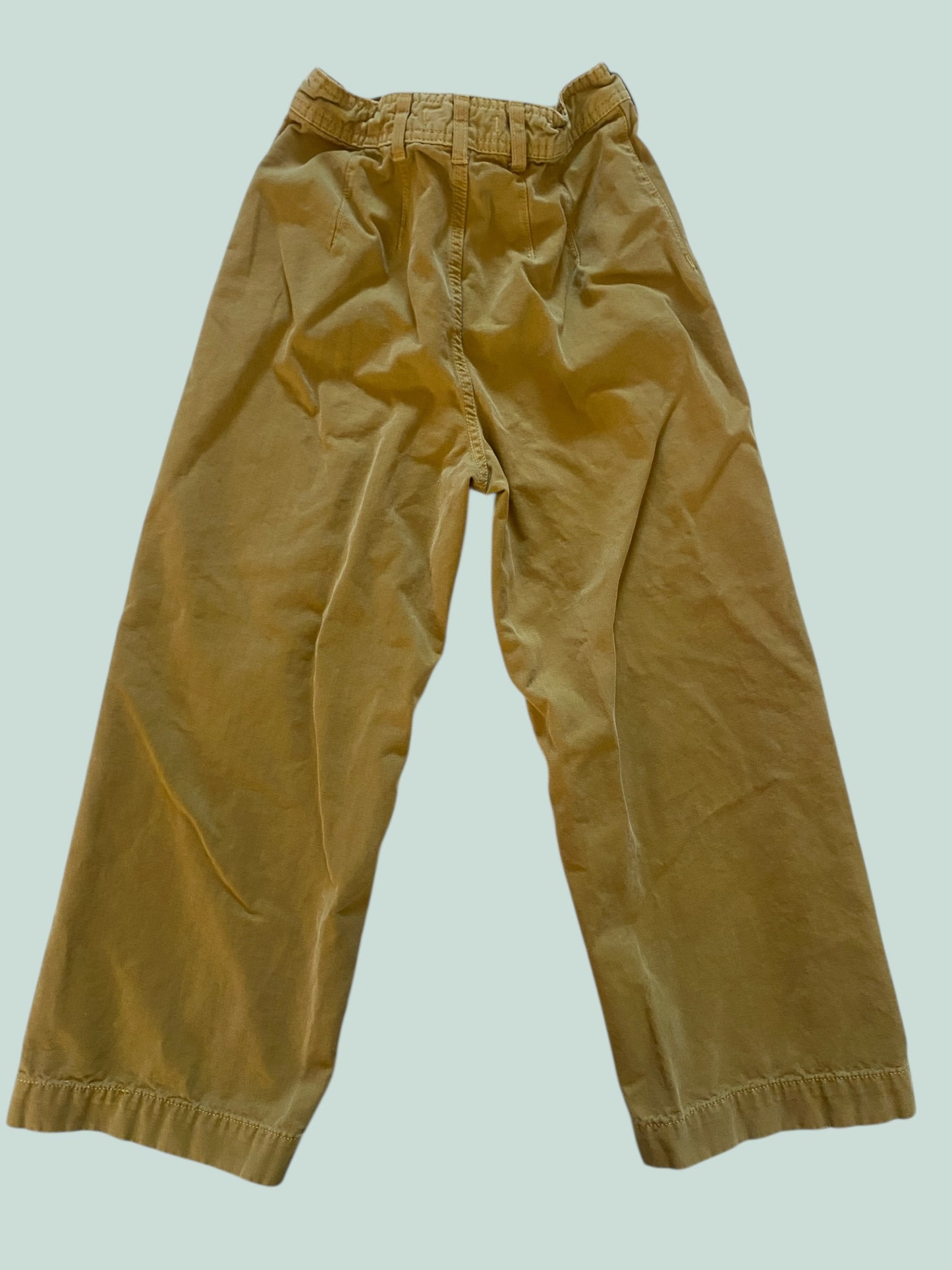 Yellow wide leg cotton pants women's 26 | Free People