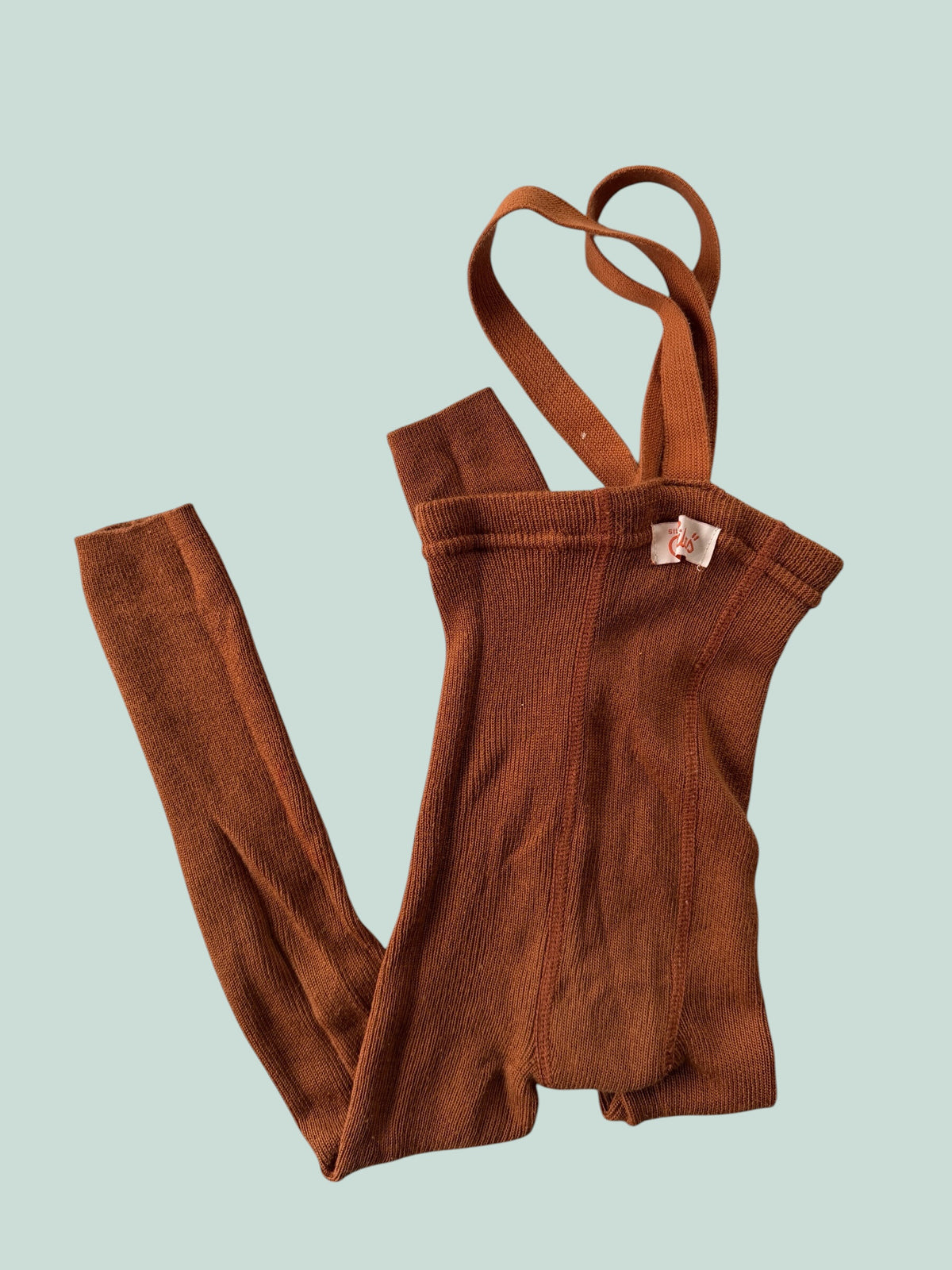 Wool/cotton blend leggings with suspenders 1-2Y | 74) | Silly Silas