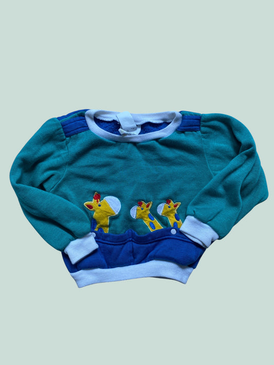 Vintage giraffe sweatshirt 2-3Y | Chuckles