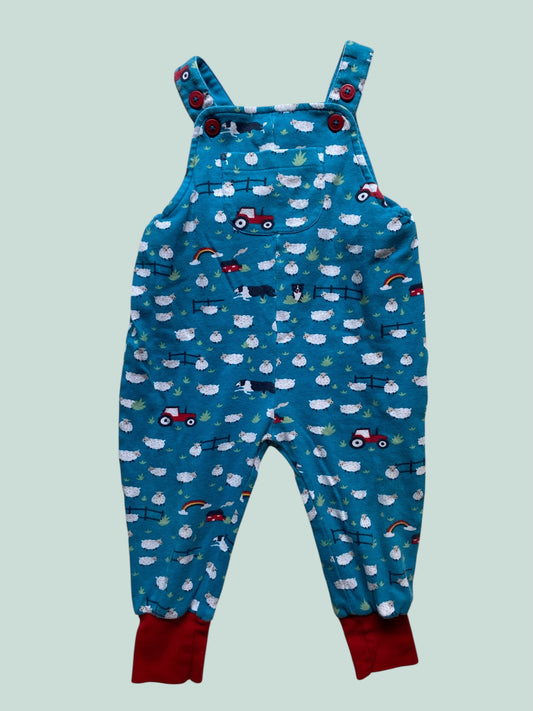 Organic cotton sheep dungarees 12-24m | Frugi