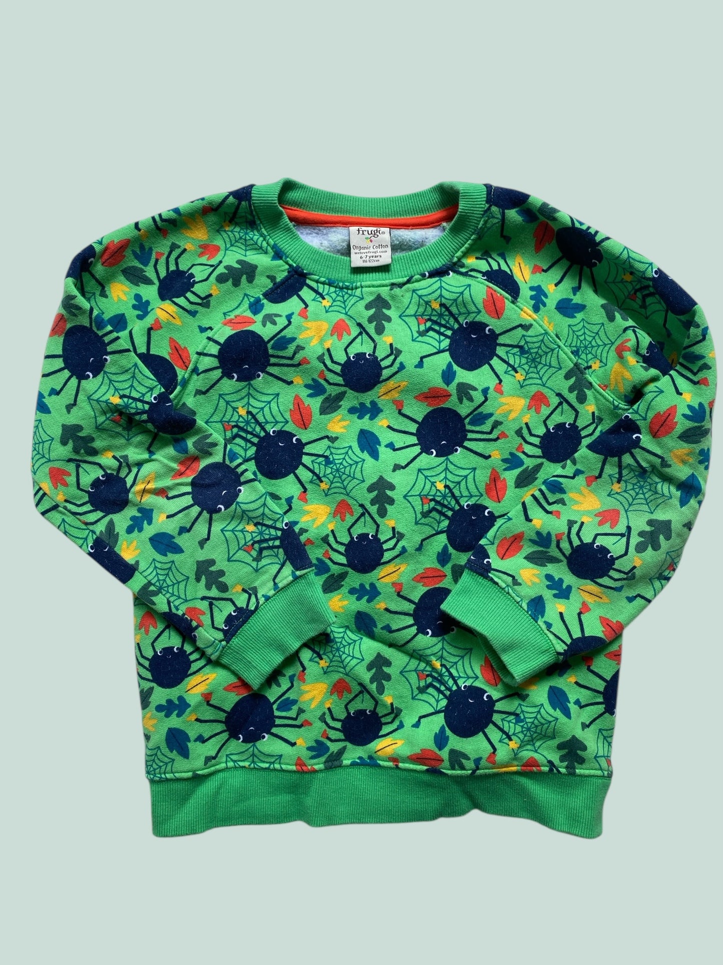 Organic cotton spider crewneck sweatshirt 6-7Y | Frugi