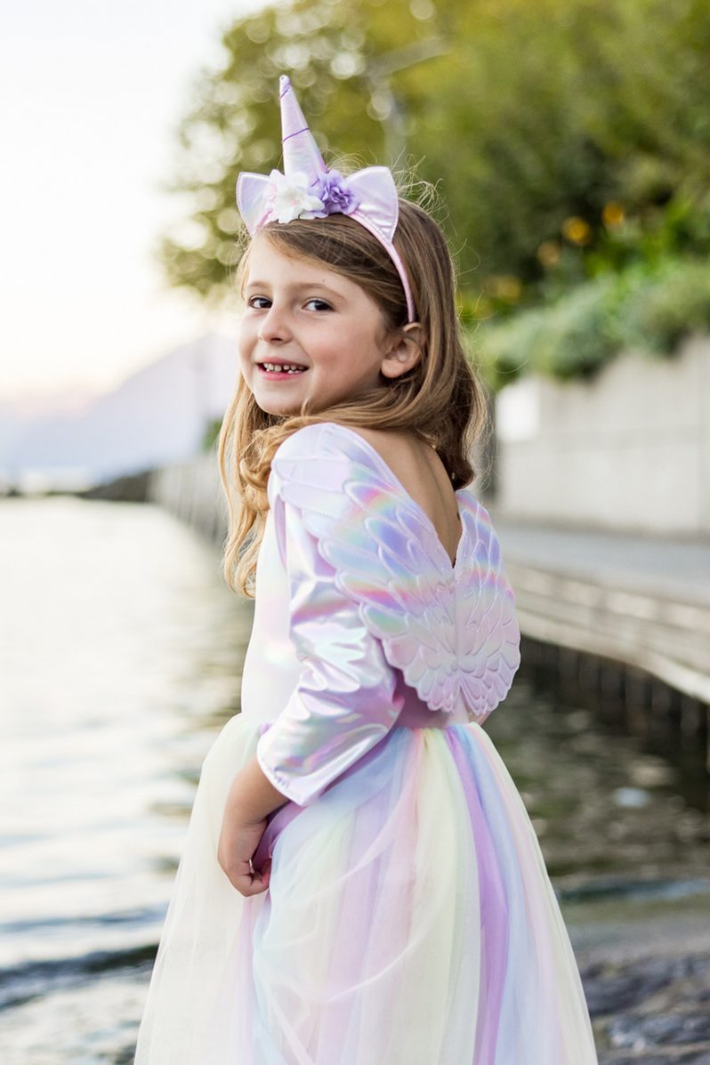 Shimmering dress with wings 5-6Y | Great Pretenders