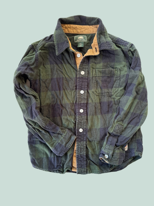 Cotton plaid shirt 5-6Y | Roots
