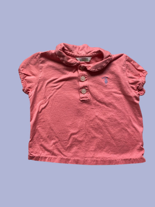 Cotton half button shirt 18-24m