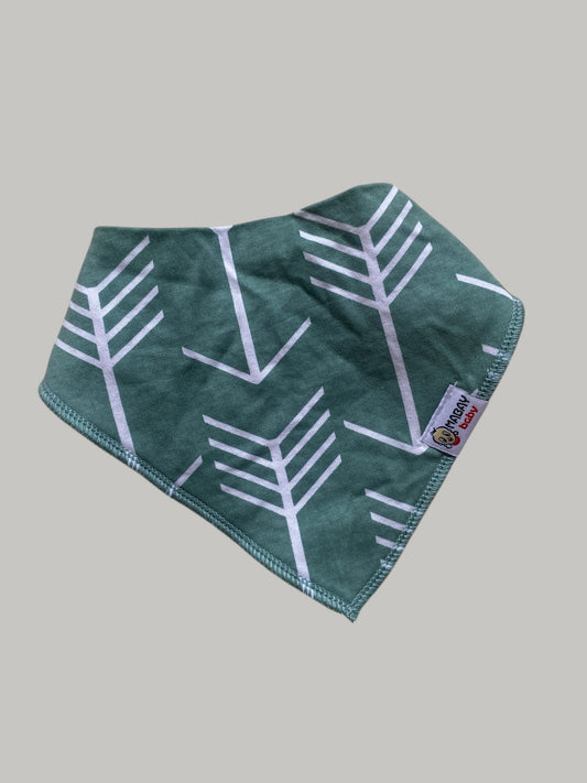 Organic cotton/fleece green bib | Mabay Baby