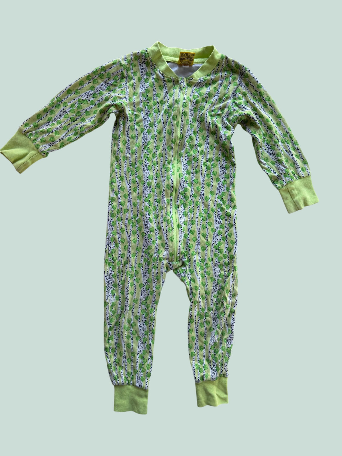 Organic cotton birch tree zipper suit 18m (92) | Duns Sweden