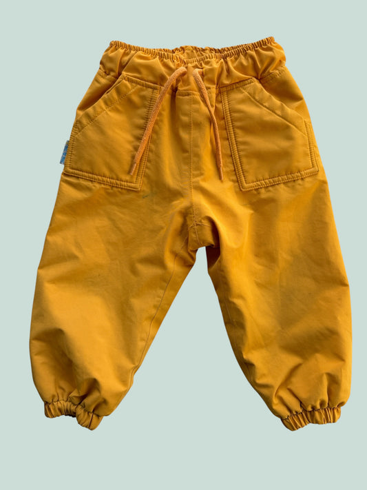 Mustard fleece lined rain pants 1Y | Jan & Jul