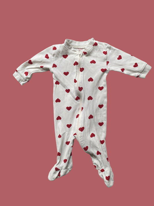 Cotton heart sleeper 0-3m | George