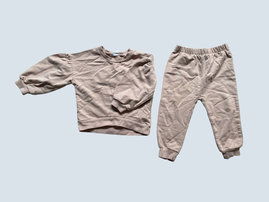 Beige cotton blend set 24m | Pl Baby