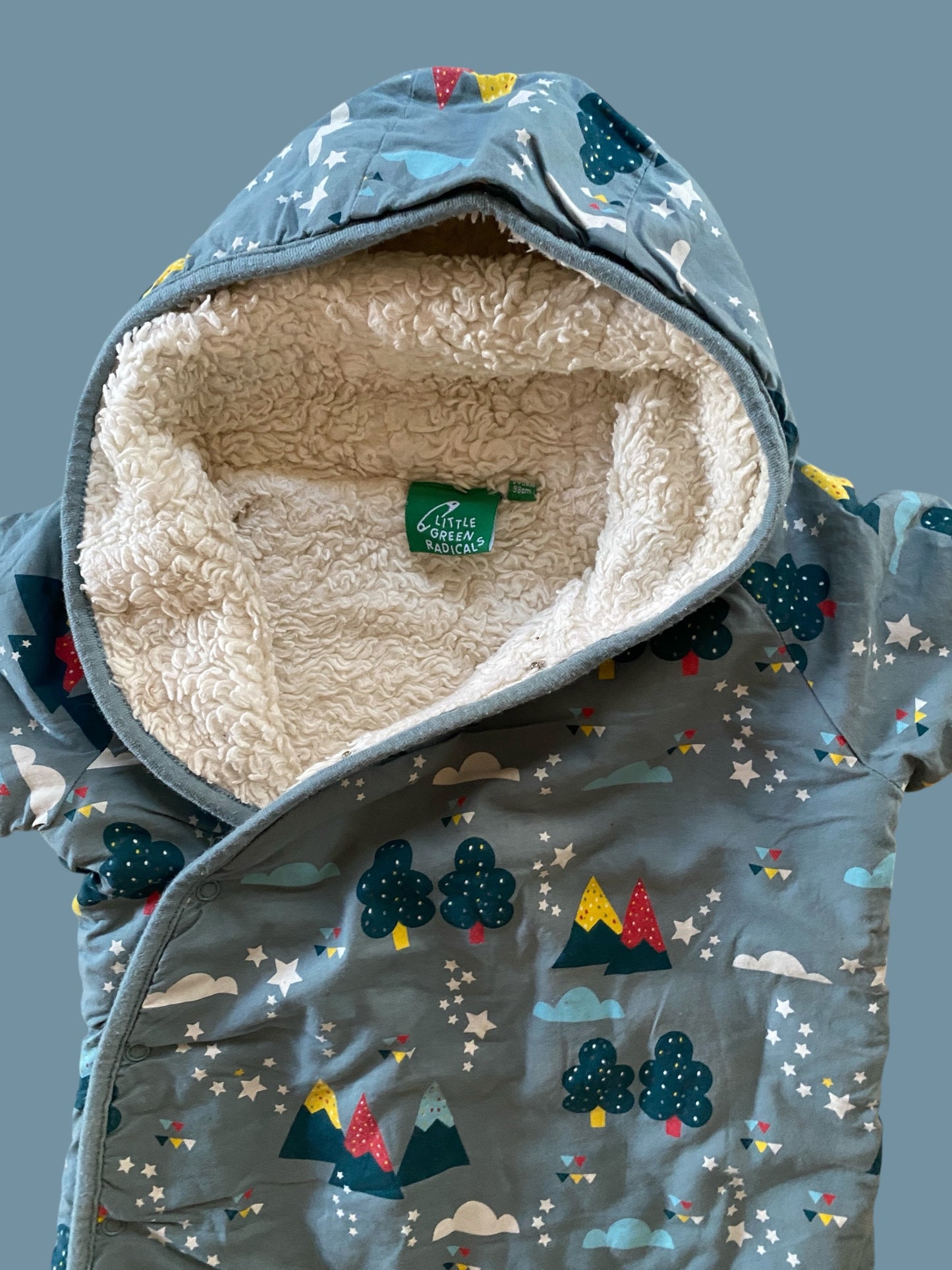 Organic cotton bunting snuggle suit 18-24m | Little Green Radicals