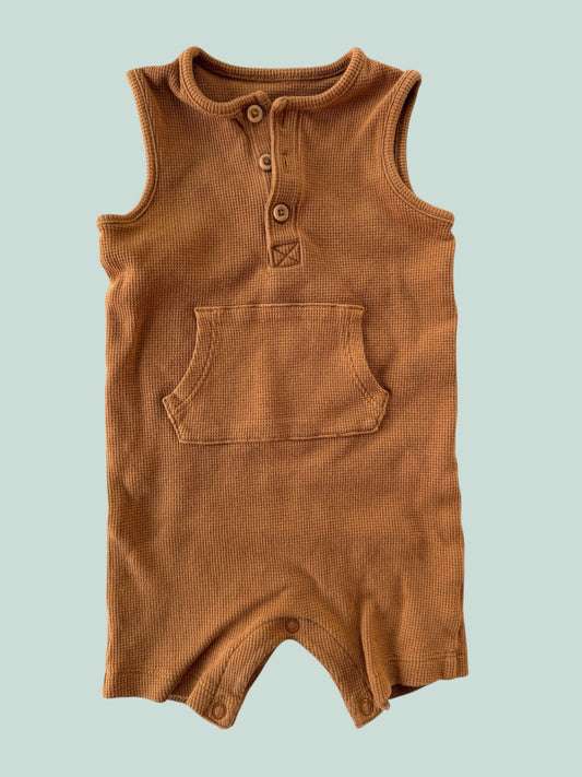 Cotton waffle romper 6-9m | TU