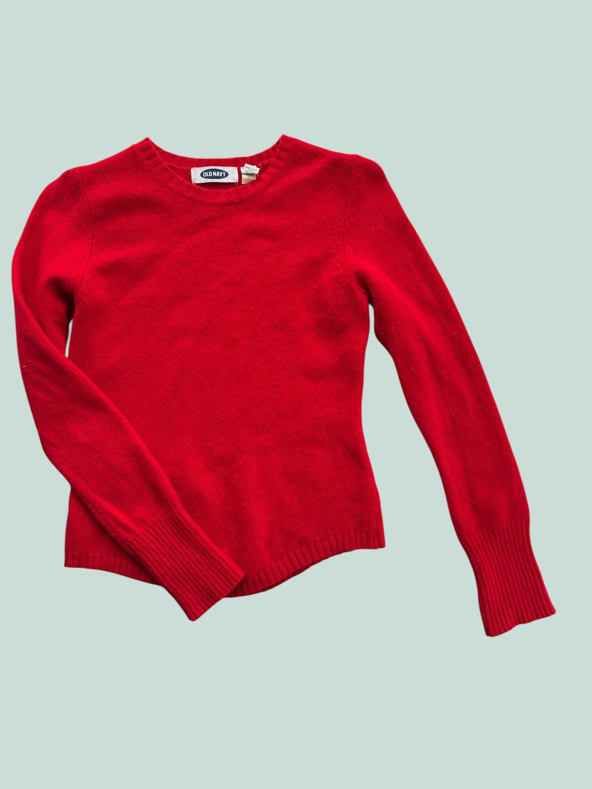 Bright red vintage lambswool sweater teen or women's xs/s | Old Navy