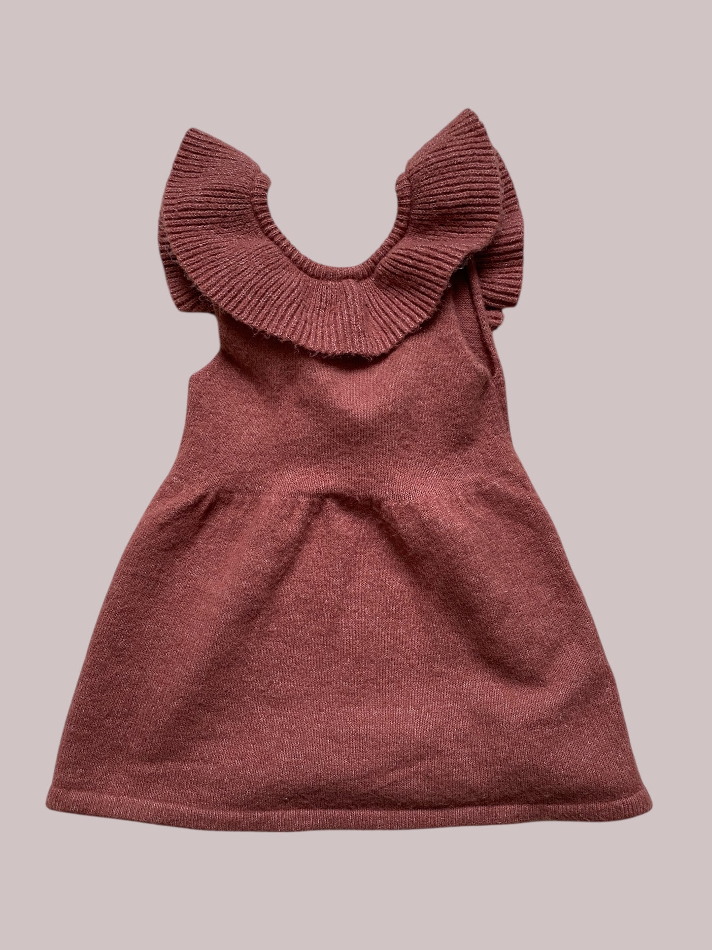 Dark pink knit dress 18-36m | Zara